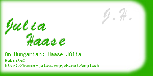 julia haase business card